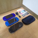 PSP SONY PSP-3000 PSP-2000 ソニー プレイステーション ポータブル プレステ 青 黒 ブルー ブラック 本体 3台セット