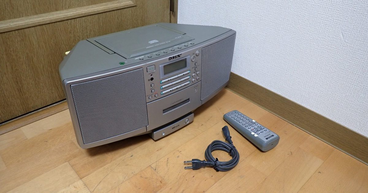 ラジカセ SONY ZS-D5 ソニー CD MD Link ラジオ テープ リモコン RMT-CM30