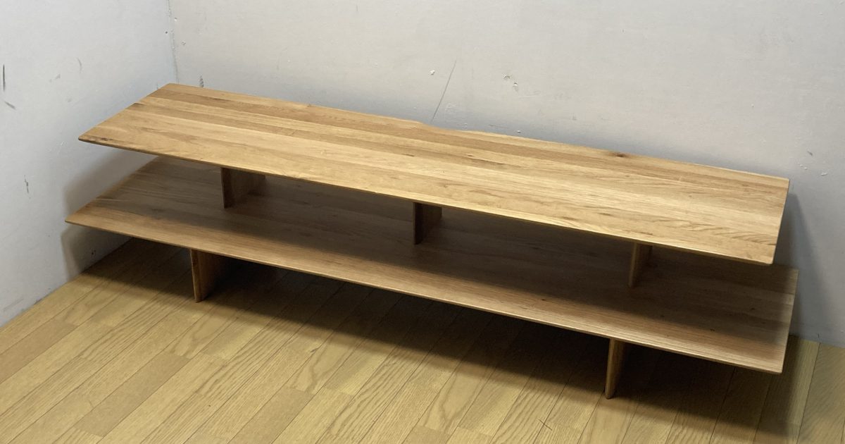 SEKI 関家具 TV BOARD RIDGELINE II テレビボード W1600×D400×H380mm テレビ台 オーク無垢材 ウォールナット無垢材