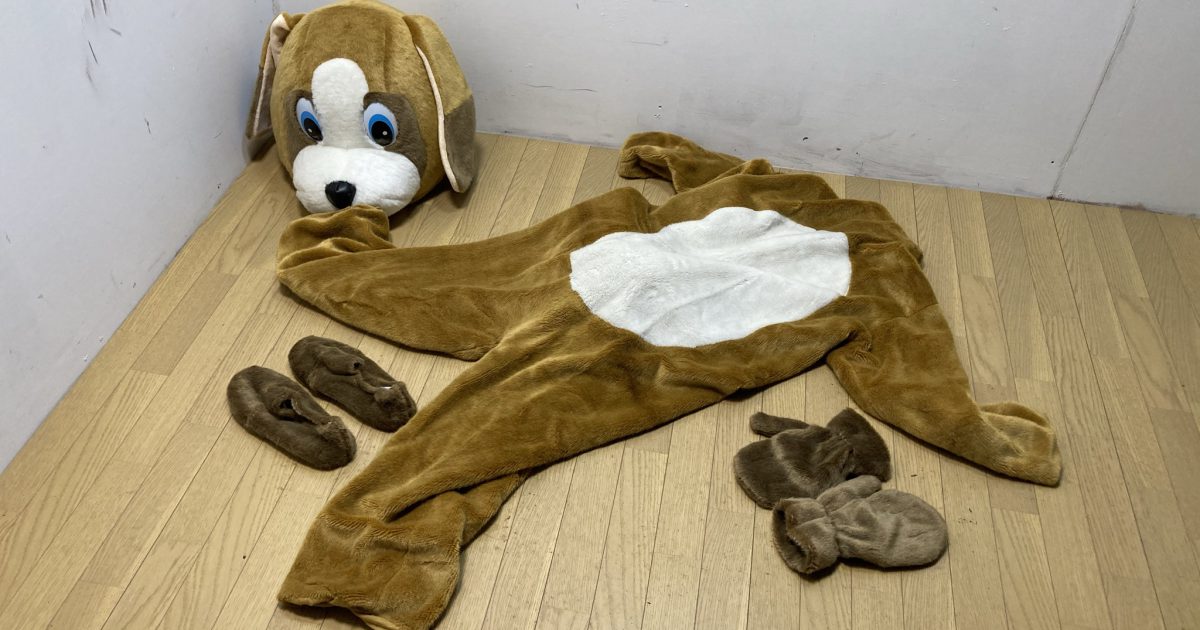 犬 全身着ぐるみ 手袋 靴27.0セット サイズL