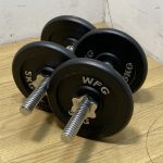 WFG 穴径28mm ラバーダンベル ウェイト プレート 5kgx4枚 合計20kg トレーニング 筋トレ
