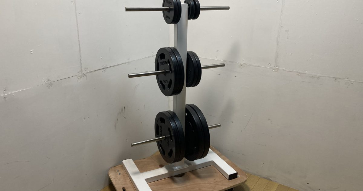 IVANKO イバンコ ラバーダンベルセット ダンベルツリー付き 20kg×2 15kg×2 10kg×2 5kg×2 2.5kg×2 1.25kg×2 合計107.5kg