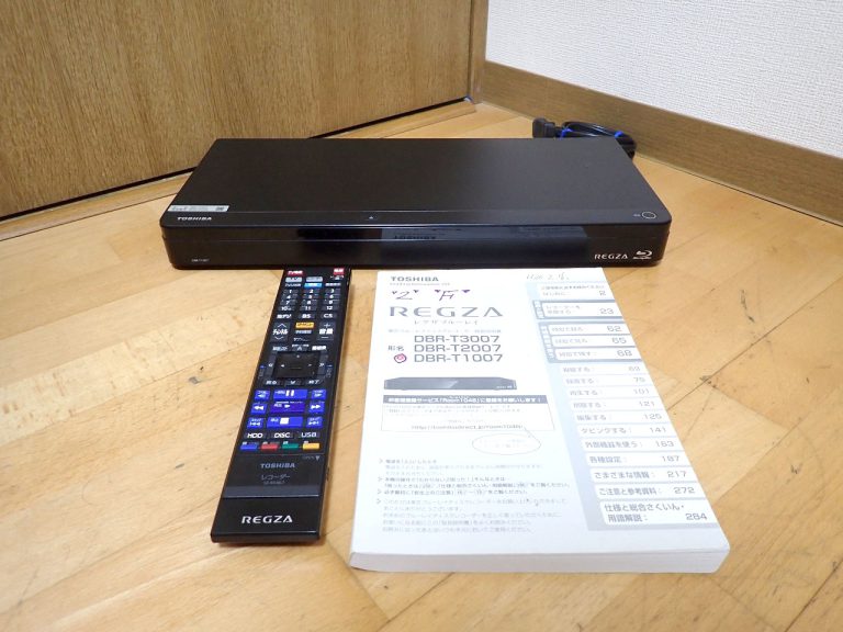 ブルーレイレコーダー TOSHIBA REGZA DBR-T1007 東芝 レグザ HDD 1TB 3番組同時録画 自動録画 リモコン SE-R0467 B-CAS