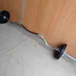 バーベル IVANKO ラバープレート 2.5kg×2枚 Wシャフト 28mm 約120cm 1200mm 合計約10kg ダンベル
