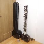シタール shahidali sitar ヴィラヤットカーン スタイル ブラウン 123cm インド 民族楽器 キャスターハードケース