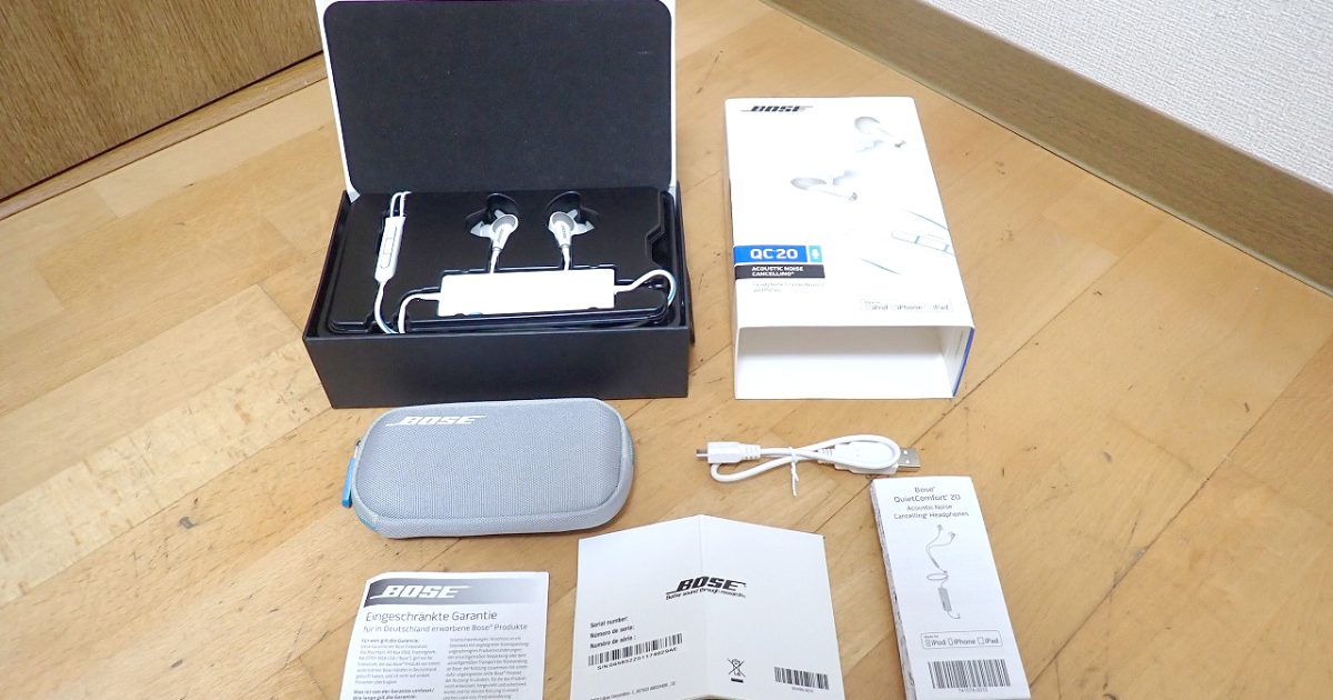 イヤホン BOSE ACOUSTIC NOISE CANCELLING QC20 ボーズ アコースティック ノイズ キャンセリング Quiet Comfort 20