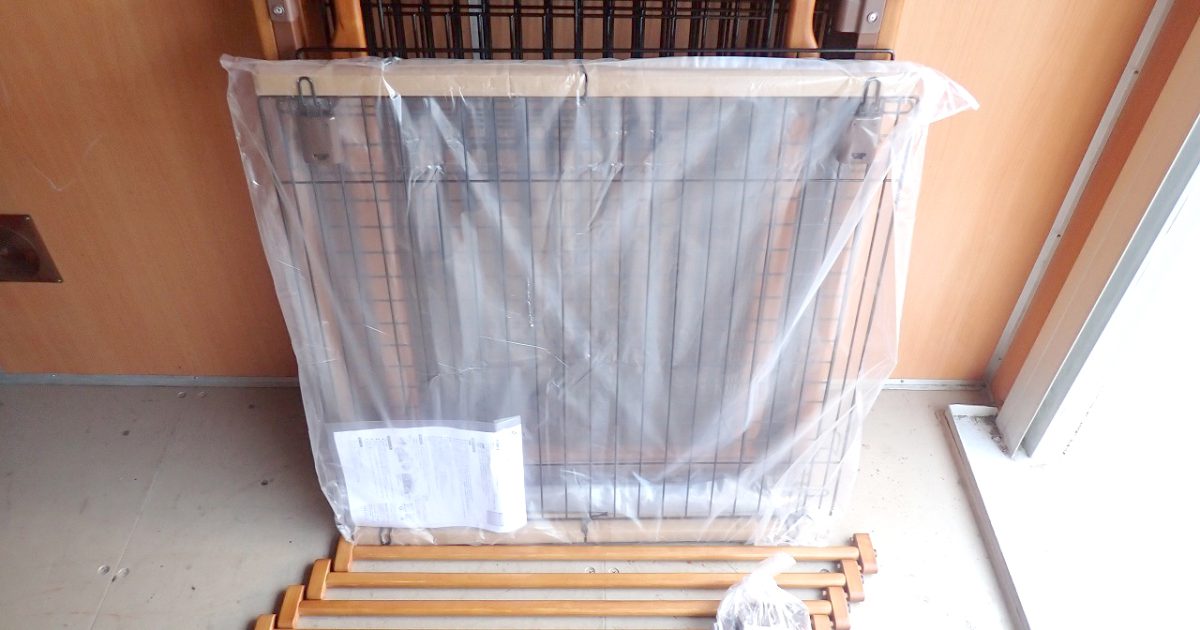 ペットサークル Richell リッチェル 木製 3WAYサークル 6面 90H ゲート ドッグ 超小型犬～大型犬用 屋根面