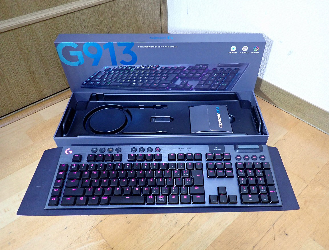 ゲーミングキーボード Logicool G913 WIRELESS TACTILE PLAY ADVANCED ロジクール RGB メカニカル タクタイル