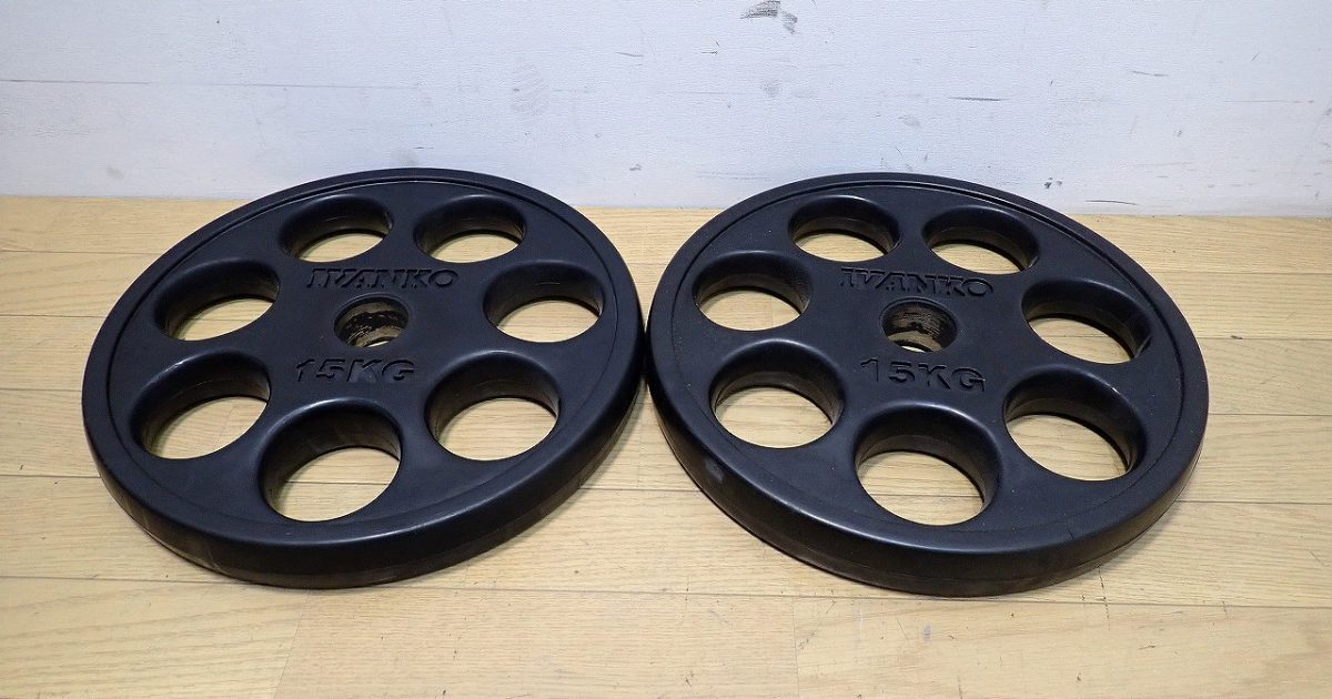 IVANKO イバンコ ROEZH オリンピックプレート イージーグリップラバープレート シャフト径50mm 15kg 2枚セット 合計30kg