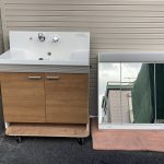 永大産業 EIDAI 洗面化粧台 EK-R90T-GMR-W ティレIII W900 三面鏡 ミラーキャビネット ドレッサー シングルレバー水栓