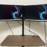 ディスプレイアーム 3関節 デュアルディスプレイ BENQ ベンク GL2460-B 24インチ