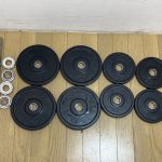 BODYMAKER ボディメーカー 穴径28mm フルラバープレート ダンベル 2.5kg×4枚 1.25kg×4枚 合計15kg