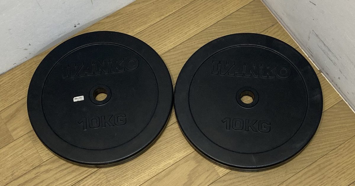 IVANKO イバンコ フルラバープレート ウェイト 10kg×2枚 合計20kg シャフト径28mm