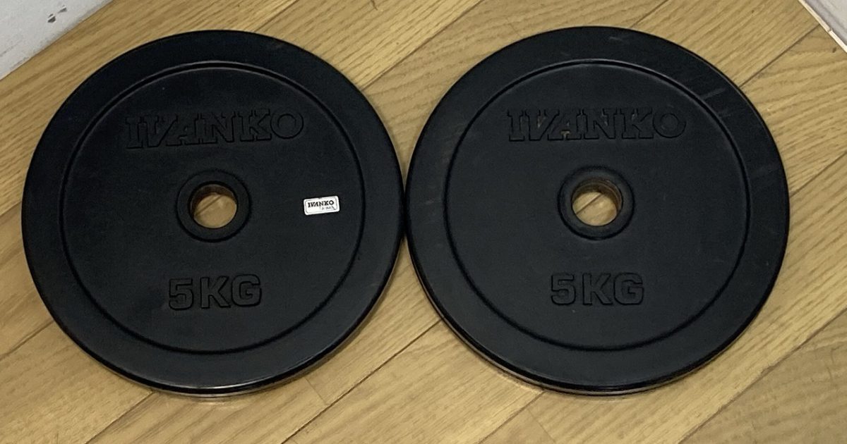 IVANKO イバンコ フルラバープレート ウェイト 5kg×2枚 合計10kg シャフト径28mm