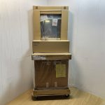TOTO SAQUA サクア 洗面化粧台 LDWB075BAGGG1C 間口750mm LED 三面鏡 ロイミディアムウッド 水栓 アングル止水栓