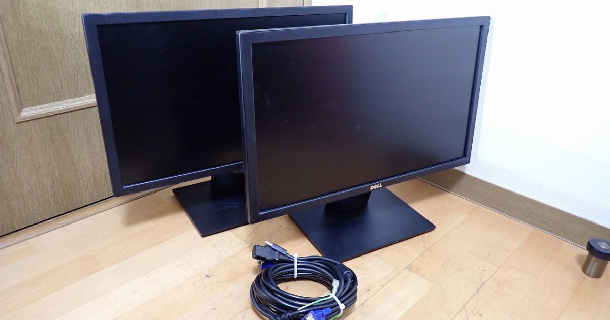 液晶ディスプレイ DELL E2216Hf デル 21.5型 ワイド 液晶モニタ 2台 D-Sub DP ディスプレイポート ケーブル 付き