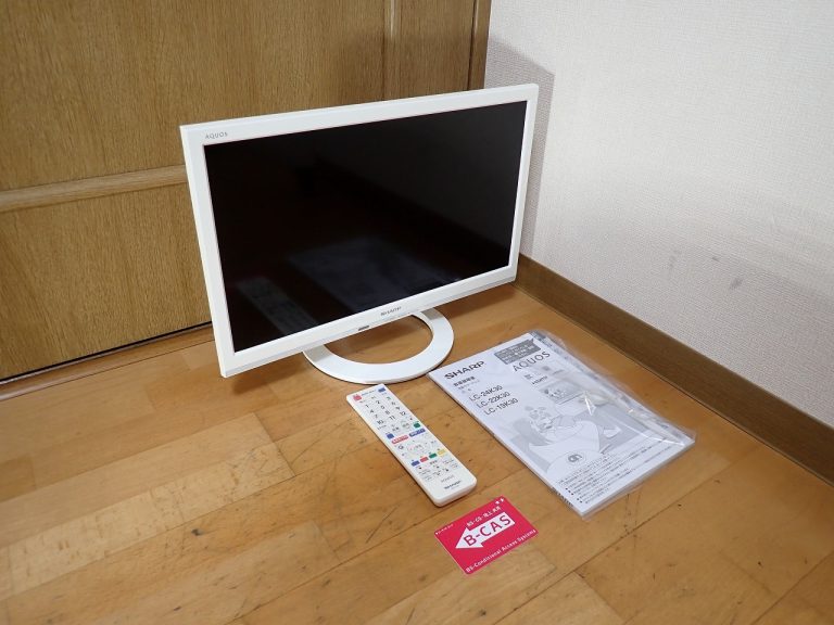 液晶テレビ SHARP AQUOS LC-19K30 シャープ アクオス LED 19インチ 19V型 ホワイト 白 B-CAS リモコン GB177SB