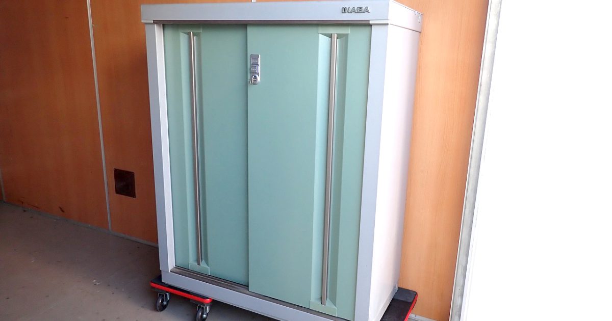 物置 INABA MJ-094B RG イナバ物置 シンプリー スチール 高さ1103×幅900×奥行410mm 0.11坪 グリーン