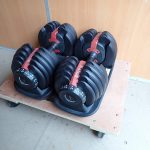 アジャスタブルダンベル HAIGE ハイガー 可変式ダンベル ダイヤル 24kg 2台セット 合計48kg