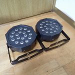 パーライト KANEDEN LPR1218-3 RGB DMX 7CH MINI LED PAR LIGHT カネデン 舞台照明 2台セット