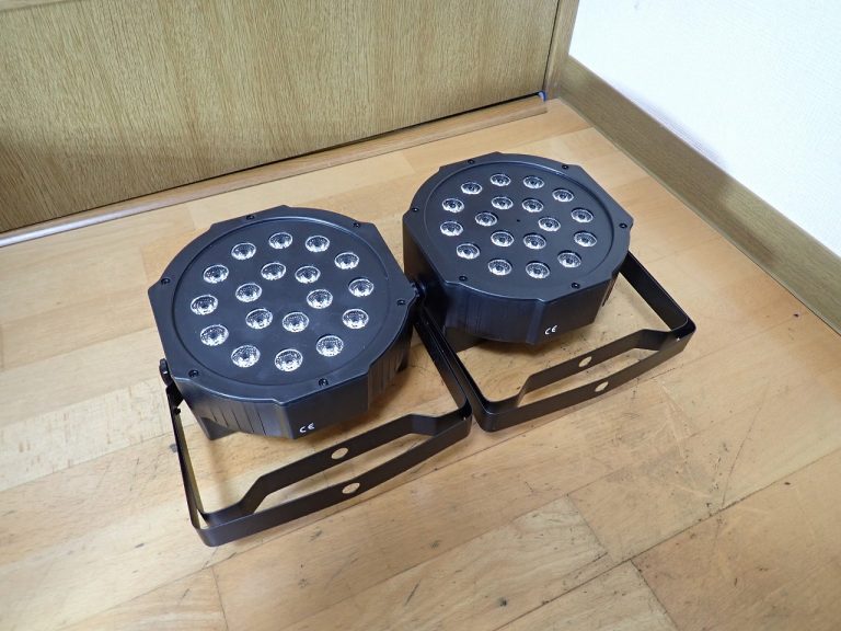 パーライト KANEDEN LPR1218-3 RGB DMX 7CH MINI LED PAR LIGHT カネデン 舞台照明 2台セット