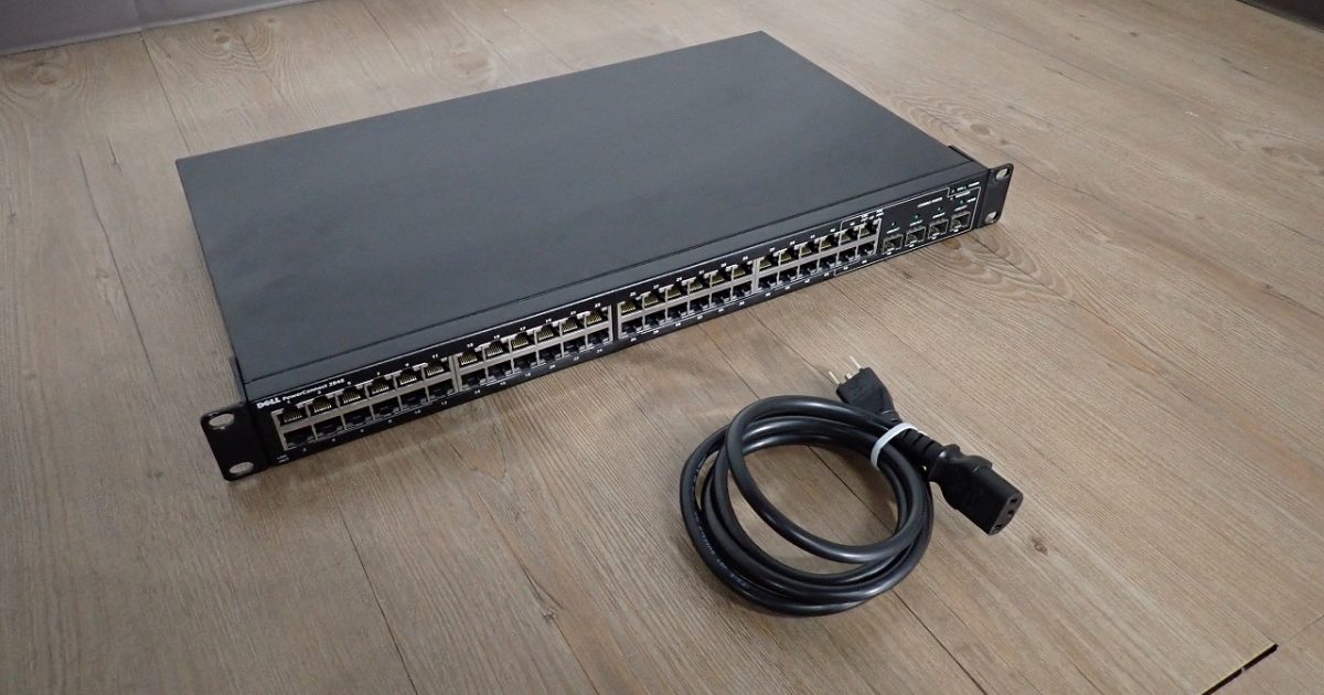 ネットワークスイッチ DELL PowerConnect 2848 デル パワーコネクト 非マネージドタイプ 1U ブラック ハブ ルーター サーバー