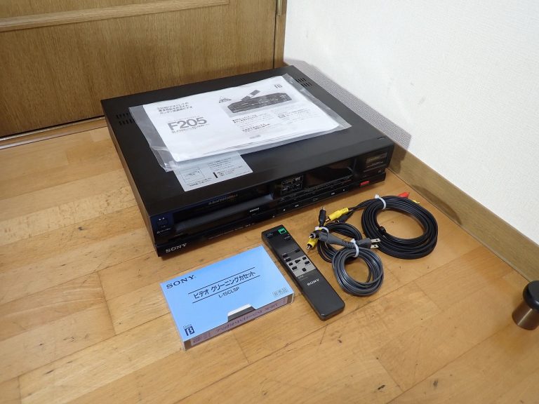ベータビデオデッキ SONY SL-F205 Hi-Band Betamax ソニー ハイバンド ベータマックス レコーダー リモコン RMT-V205