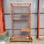 キャットケージ PURLOVE TX193370BAA 木製 3段 猫 ハンモック ネコ ハウス 脱走防止