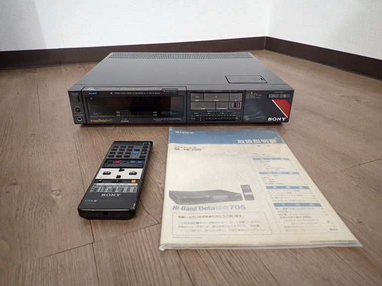 ベータビデオデッキ SONY Betamax SL-HF705 Hi-Band hi-fi ソニー ベータマックス 説明書 リモコン RMT-134 付属