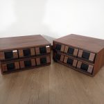 カセットラック CASSETTE RACK DR-90 90本 2個 木目 カセットテープ