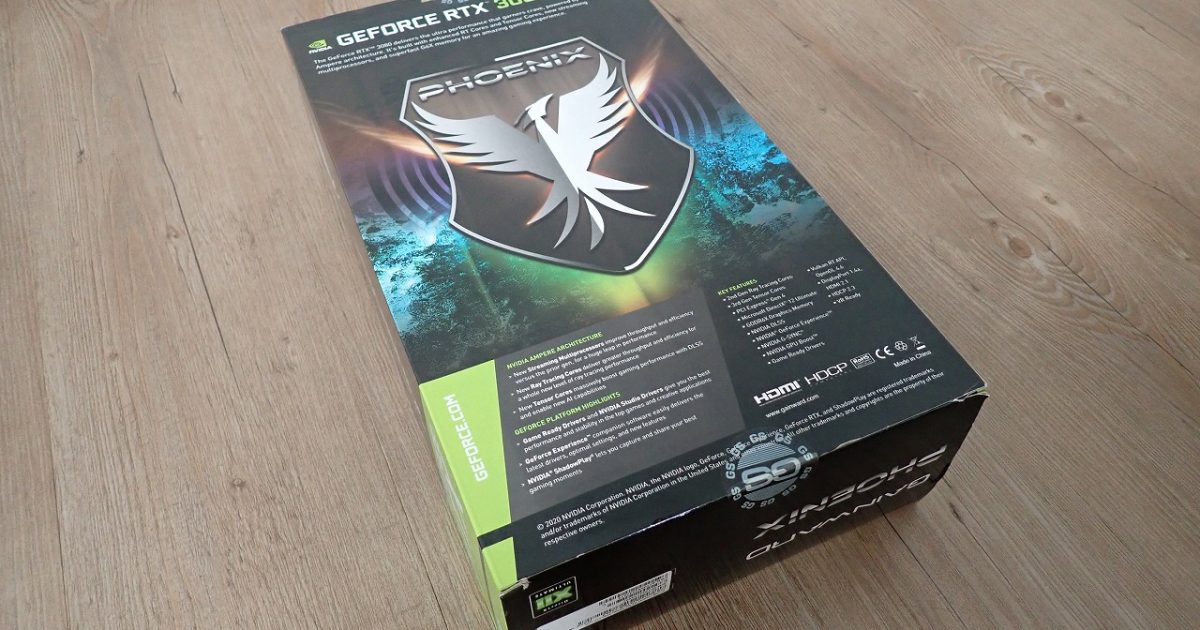 グラフィックボード GAINWARD RTX3080 PHOENIX GS 10G GDDR6X 320bit 3-DP HDMI GEFORCE RTX NVIDIA ゲインワード フェニックス
