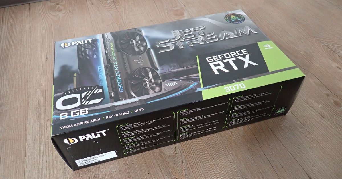 グラフィックボード Palit RTX3070 JETSTREAM OC 8GB GDDR6 256bit 3-DP HDMI パリット GEFORCE ジェットストリーム 風 8