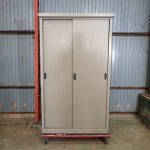 物置 スチール 幅90cm×高さ155cm×奥行46cm 3段 鍵付き