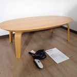 こたつ MUJI MJ-KDFS1100/N 無印良品 楕円形 木目 タモ材曲木脚 コタツ フラットヒーター MCR-200E ローテーブル