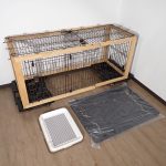 ペットケージ Richell 木製スライドペットサークル レギュラー リッチェル ナチュラル 屋根面 わくわくシーツトレー