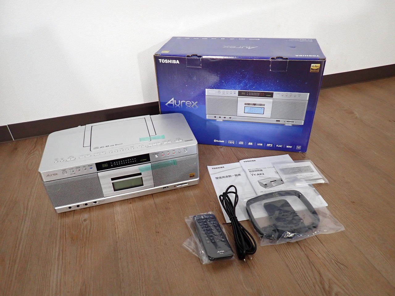 TOSHIBAAurexハイレゾCDラジカセSDUSBBluetoothMP3 オーディオ機器