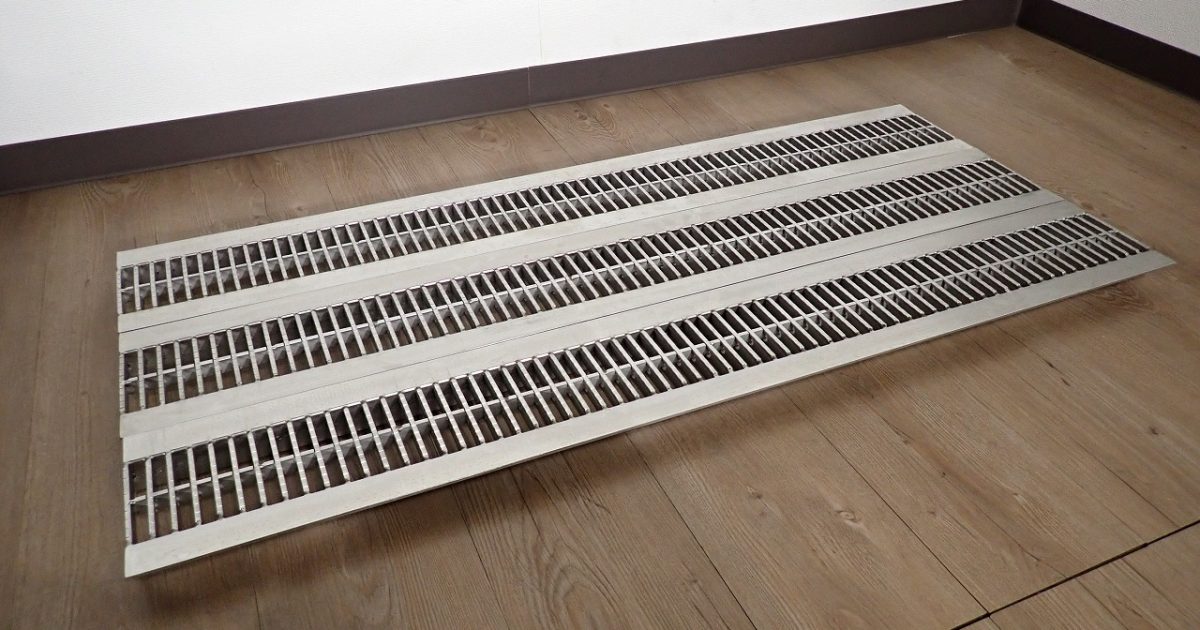 グレーチング 長さ 1m 幅 14.5cm 鉄格子 3個セット