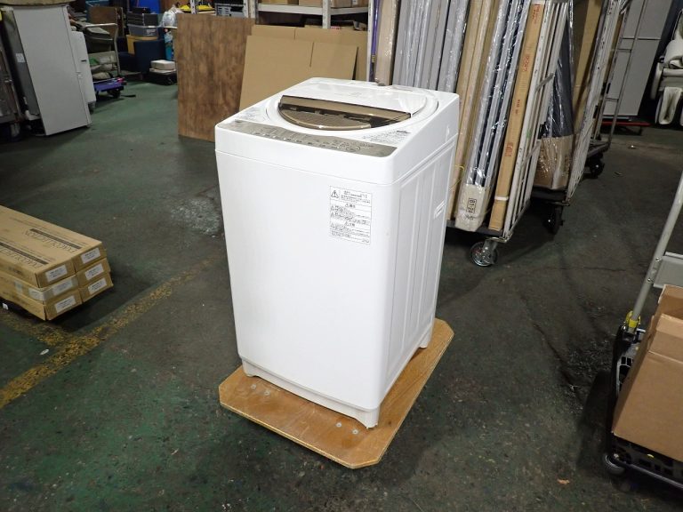 洗濯機 TOSHIBA AW-7G5 東芝 7kg パワフル浸透洗浄 部屋干しコース からみまセンサー 風呂水 給水ホース 全自動 縦型