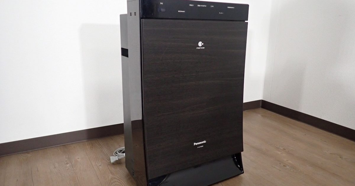 空気清浄機 Panasonic nanoe F-VC70XM パナソニック ナノイー 加湿器 高感度ハウスダストセンサー ダブルフロー花粉撃退気流 木目