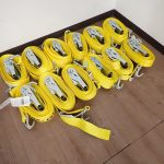 ラッシングベルト Keeper 27FT 3333LBS 長さ 約8.22m 耐荷重 約1.5t 幅50mm フック ガッチャ トラック 荷締め 12本セット