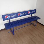 ベンチ pepsi ペプシコーラ 幅1500mm 150cm ブルー イス 長椅子 休憩所 非売品