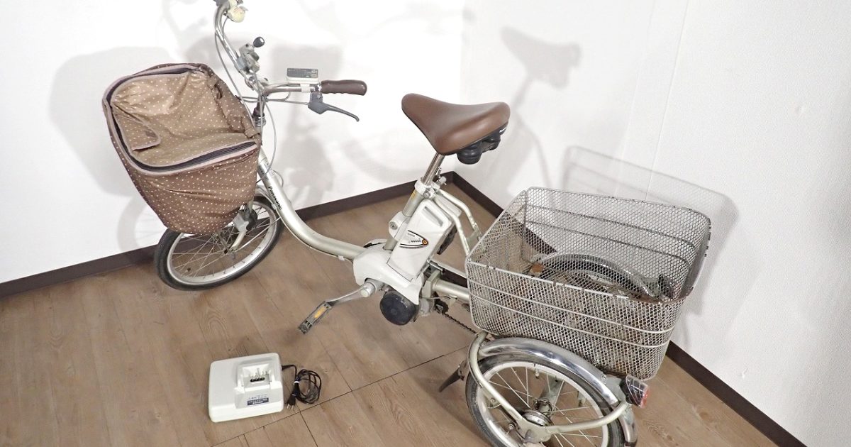 自転車 Panasonic BE-ENR836T パナソニック かろやかライフEB 電動アシスト 三輪車 18-16インチ 3段 LED 充電器 NKJ061
