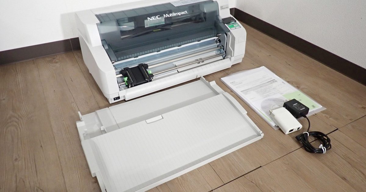 ドットインパクトプリンタ NEC MultiImpact PR-D700LE 水平型プリンタ 136字/行 伝票印字 パラレル 有線LAN PR-NP-17 付属 2021年