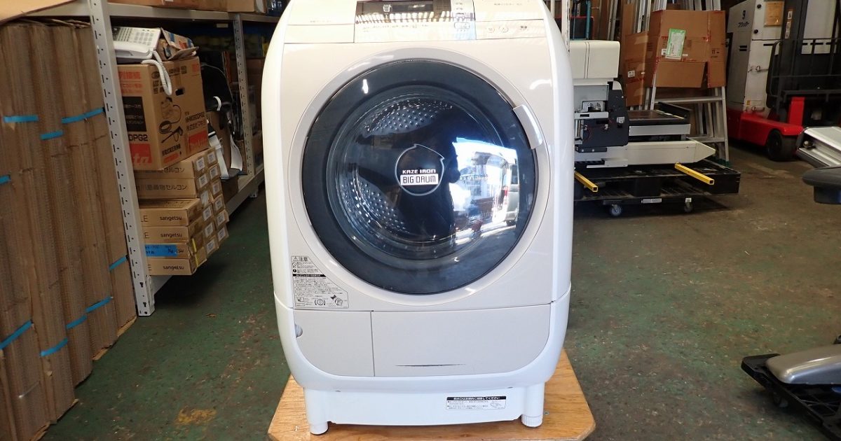 洗濯機 HITACHI BD-V3600L 日立 ヒートサイクル 風アイロン ビッグドラム 斜型 9kg/6kg 乾燥機