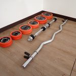 ダンベル FIGHTING ファイティングロード 5kg×4枚 2.5kg×4枚 1.25kg×4枚 シャフト×2本 Wバー 120cm 28mm バーベル ラバー