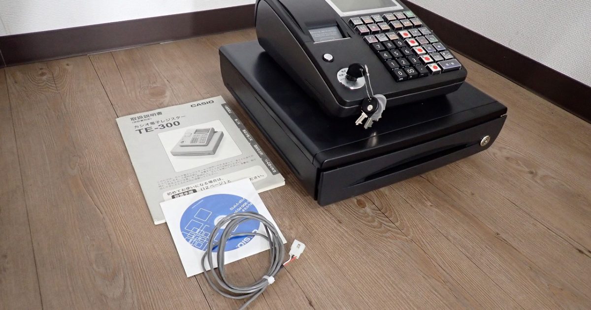 電子レジスター CASIO TE-300 DL-1218 カシオ レジ ドロア 分離型 店舗用品 黒 ブラック