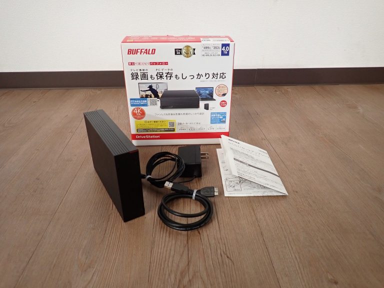 外付けハードディスク BUFFALO HD-NRLD4.0U3-BA バッファロー 4TB USB テレビ パソコン ゲーム機 ファンレス