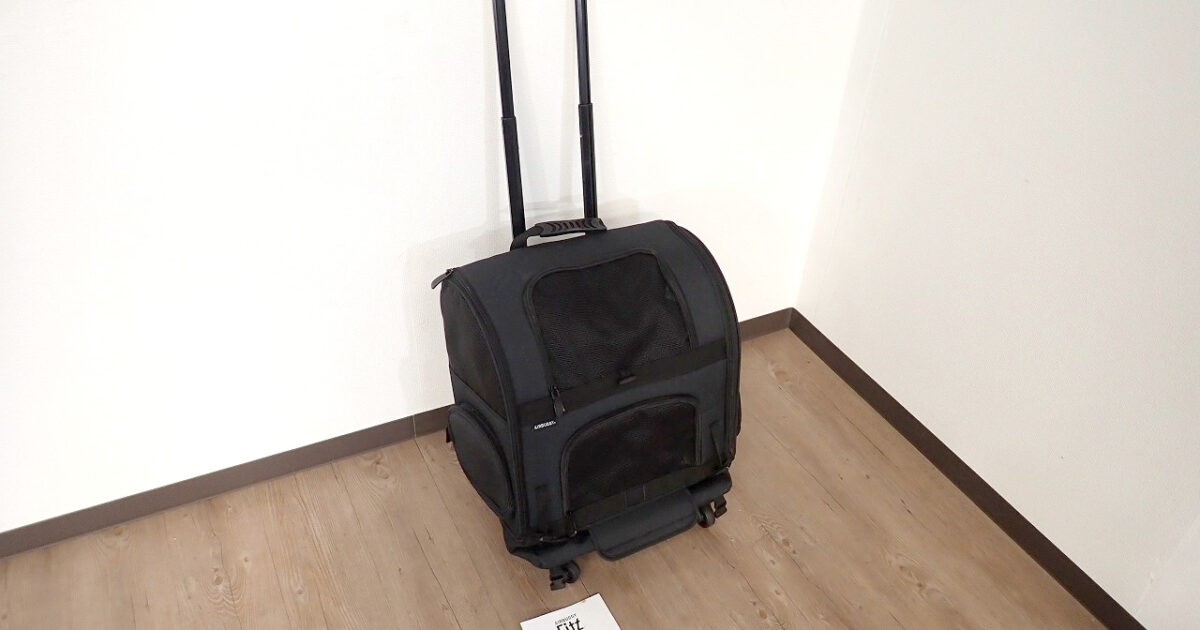キャリーバッグ AIRBUGGY Fitt FLAT&GO CARRIER エアバギー フィット ペットキャリア ブラック 小型犬