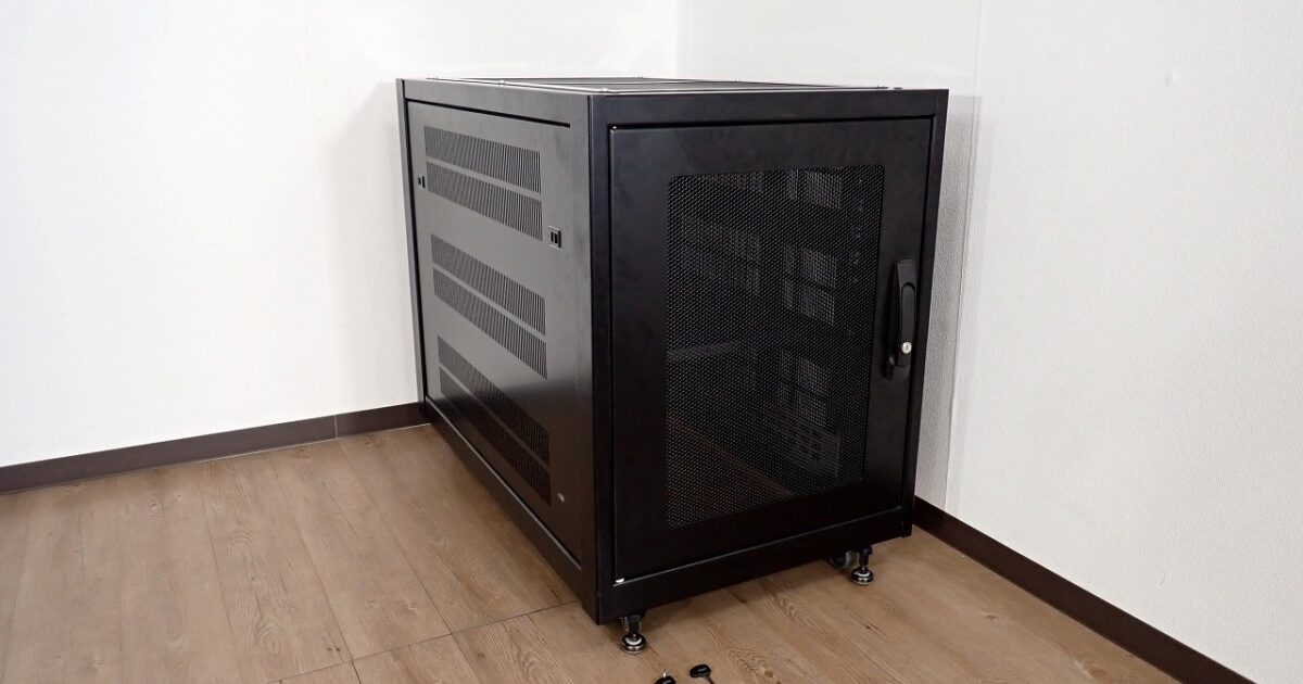サーバーラック KAWAMURA HDV-14 河村電器産業 メッシュ 19インチ 14U キャスター 鍵付き