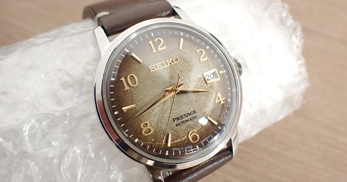 腕時計 SEIKO PRESAGE SARY183 STAR BAR Limited Edition セイコー プレサージュ 自動巻き メンズ 裏スケ 革ベルト 男性 2021年